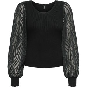 Only - Top lange mouw 15350562 JULIE - Zwart