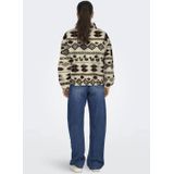 ONLY - ONLJANNE - Schipperstrui - Bruin - Fleece - Aztec Print