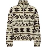 ONLY - ONLJANNE - Schipperstrui - Bruin - Fleece - Aztec Print