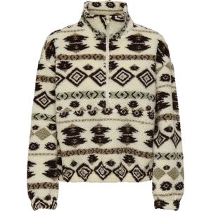ONLY - ONLJANNE - Schipperstrui - Bruin - Fleece - Aztec Print