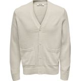 Only & Sons - MAJOR - Gebreid Vest - Stone Grey