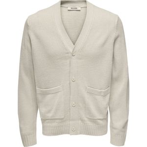 Only & Sons - MAJOR - Gebreid Vest - Stone Grey