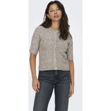 ONLY - ONLCille - Gebreid Vest - Donkerbeige