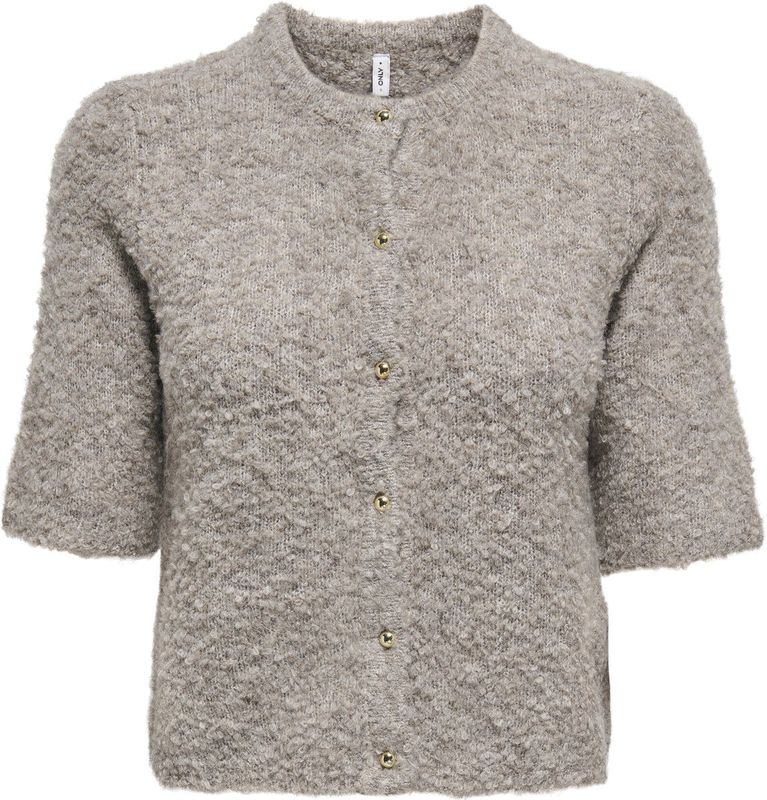ONLY - ONLCille - Gebreid Vest - Donkerbeige