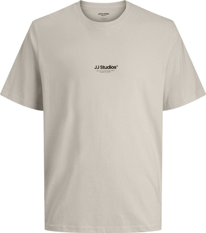 Jack & Jones - JJESOHO T-shirt - Moonbeam - Korte Mouwen - Regular Fit