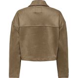 Only - Blazer - Beige - Polyester - Met Ritssluiting en Zakken