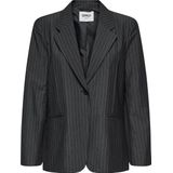 Only - Onlnisa Life Pinst Ovs Blazer - Donkergrijs - Dames