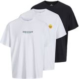 Jack & Jones - JORWOWIE - T-shirt - Zwart/Wit - 3 Pack