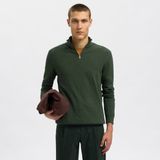 Selected - SLHBERG LS HALF ZIP - Trui - Gemêleerd - 100% Katoen