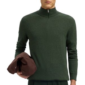 Selected - SLHBERG LS HALF ZIP - Trui - Gemêleerd - 100% Katoen