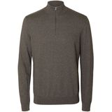 Selected - SLHBERG LS HALF ZIP - Trui - Gemêleerd - Katoen