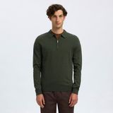 Gebreide Pullover - Polo Hals - Lange Mouwen - Regular Fit - 50% Katoen, 50% Biologisch Katoen