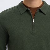 Gebreide Pullover - Polo Hals - Lange Mouwen - Regular Fit - 50% Katoen, 50% Biologisch Katoen