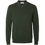 Gebreide Pullover - Polo Hals - Lange Mouwen - Regular Fit - 50% Katoen, 50% Biologisch Katoen