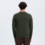 Gebreide Pullover - Polo Hals - Lange Mouwen - Regular Fit - 50% Katoen, 50% Biologisch Katoen