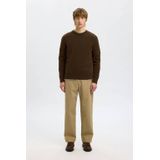 Gebreide Trui - Lange Mouwen - Regular Fit - Ronde Hals - Gemaakt met Gerecycled Polyester