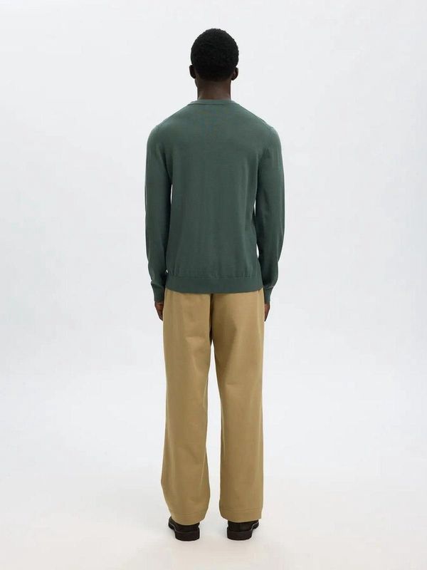 Selected - Tray - Gebreide Pullover - Ronde Hals - Lange Mouwen - Regular Fit - 100% Merinowol