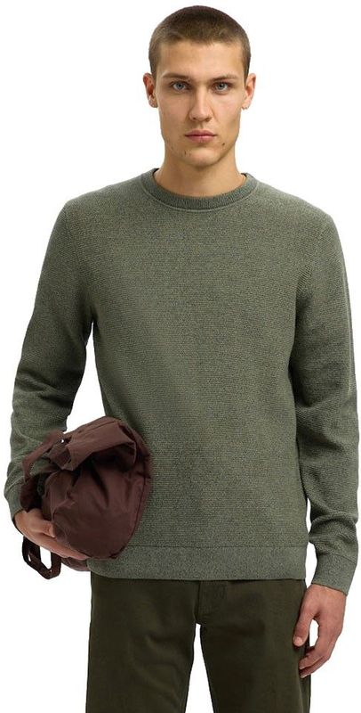 Selected - Ross - Gebreide Trui - 100% Biologisch Katoen - Ronde Hals - Lange Mouwen