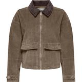 Only - GLOBAL - Damesjack - Boxy Fit - Katoenmix - Effen - Lange Mouwen