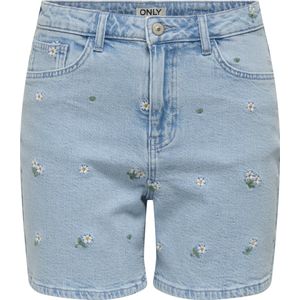 Only - Josephine Stretch Denim Short - Dames - Denim - Blauw