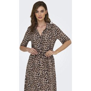 JDY - Midi-jurk - Viscose - V-Hals - 3/4 Mouwen - Regular Fit