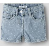 Name It - NmfRose - Shorts - Lichtblauw Denim/Dots - Katoen