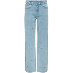 Jeans - Wide-leg - High Waist - Blauw - Comfortabele Pasvorm