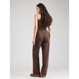 PIECES - PCCHILLI - Sportbroek - Bruin - Wide Leg High Waist