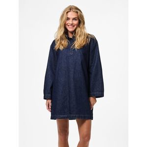 Pieces - Kenya - Denim Jurk - Korte Jurk Met Lange Mouwen