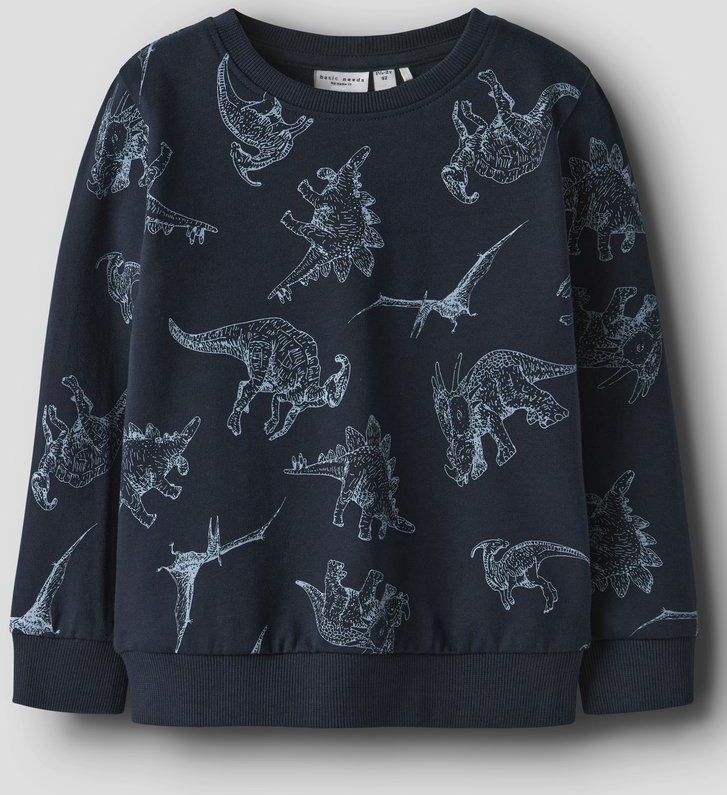 Sweatshirt - Herhaling Print - Ronde Hals - Lange Mouwen - Regular Fit