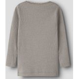 Name It - NMFKAB LS TOP NOOS - Shirt - Satellite - 57% Katoen, 38% Modaal, 5% Elastaan