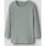 Name It - NMFKAB LS TOP NOOS - Shirt - Slate Gray - Lange Mouwen