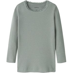 Name It - NMFKAB LS TOP NOOS - Shirt - Slate gray - Lange Mouwen