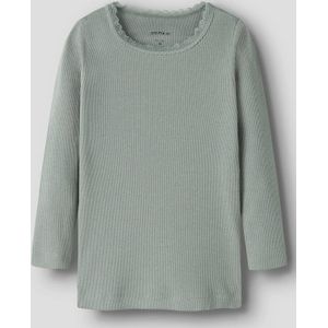 Name It - NMFKAB LS TOP NOOS - Shirt - Slate Gray - Lange Mouwen