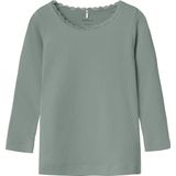 Name It - NMFKAB LS TOP NOOS - Shirt - Slate Gray - Lange Mouwen