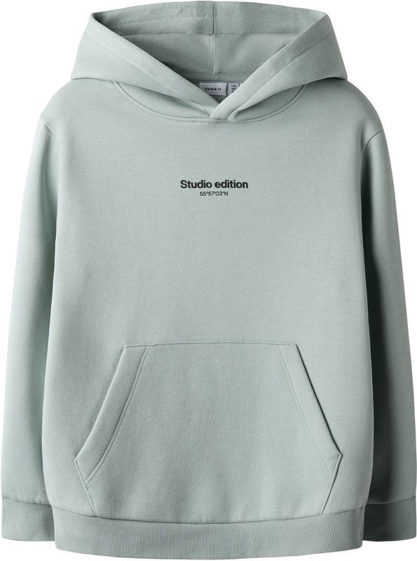 Name It - NKMBRODY LS NREG - Hoodie - Jadeite - Met Capuchon, Lange Mouwen, Kangoeroezak