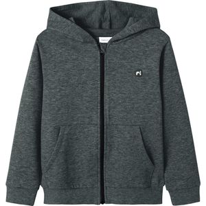 Cardigan - Groen - Geborstelde Sweatstof - Hoodie met Kangoeroezak