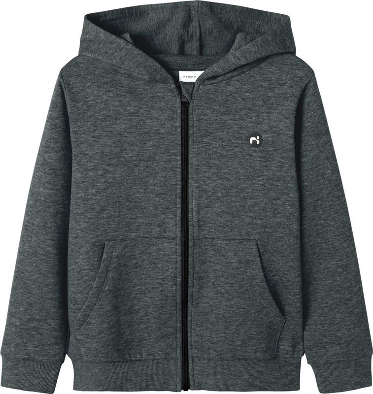 Cardigan - Groen - Geborstelde Sweatstof - Hoodie met Kangoeroezak