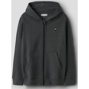 Dark Grey Melange - Sweatvest - Met Capuchon - Kangoeroezak - Ritssluiting