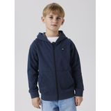 Capuchon Sweatvest - Hoodie - Geborstelde Sweatstof - Kangoeroezak - Lange Mouwen