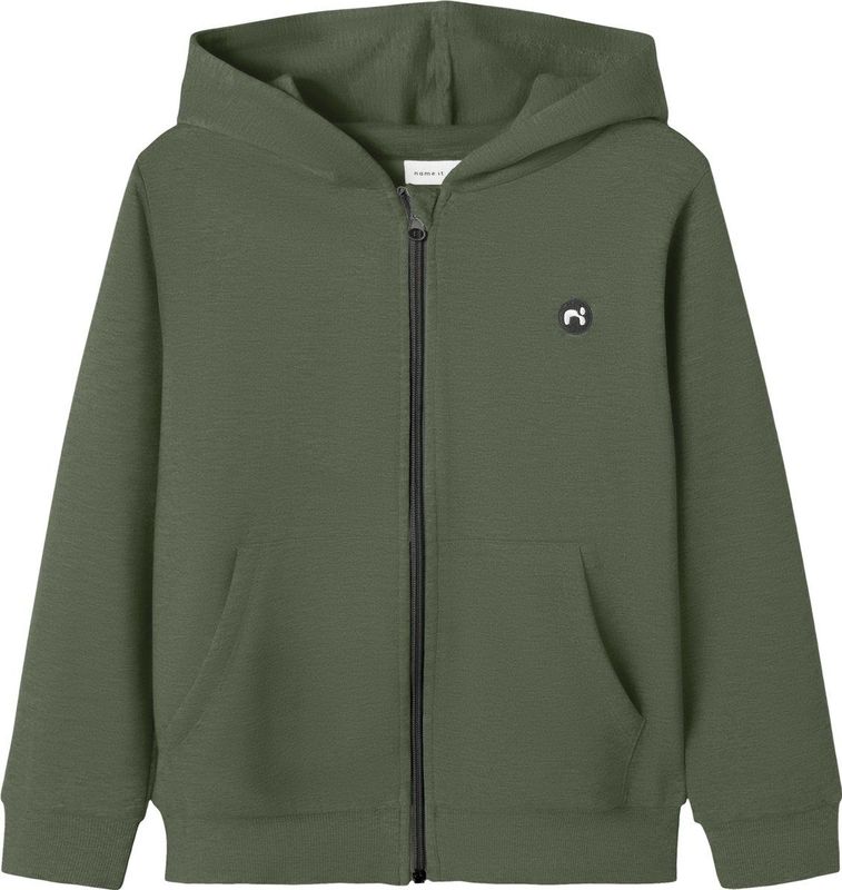Cardigan - Geborstelde Sweatstof - Kangoeroezak - Hoodie - Lange Mouwen