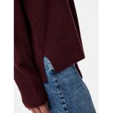 pieces - PCMALOU LS O-NECK CUTLINE KNIT NOOS - Gebreide Trui - Tawny Port