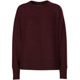 pieces - PCMALOU LS O-NECK CUTLINE KNIT NOOS - Gebreide Trui - Tawny Port