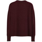pieces - PCMALOU LS O-NECK CUTLINE KNIT NOOS - Gebreide Trui - Tawny Port