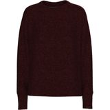 pieces - PCMALOU LS O-NECK CUTLINE KNIT NOOS - Gebreide Trui - Tawny Port