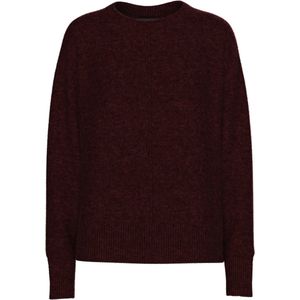 pieces - PCMALOU LS O-NECK CUTLINE KNIT NOOS - Gebreide Trui - Tawny Port