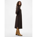 Pieces - MALOU - Gebreide Jurk - Mêlee - Oversized - Midi - Lange Mouwen