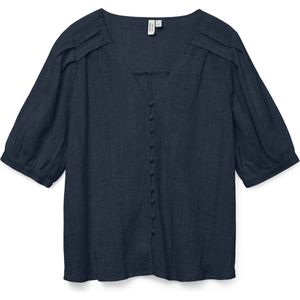 Vero Moda - Vmdahlia ss v-neck shirt - Navy - T-shirt