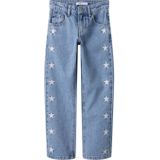 Name It - NKFROSE STRAIGHT EMB JEANS - Licht Blauw - Denim