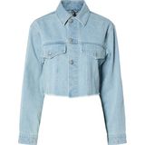 PIECES - Denim Spijkerjas - Lange Mouwen - Klassieke Kraag